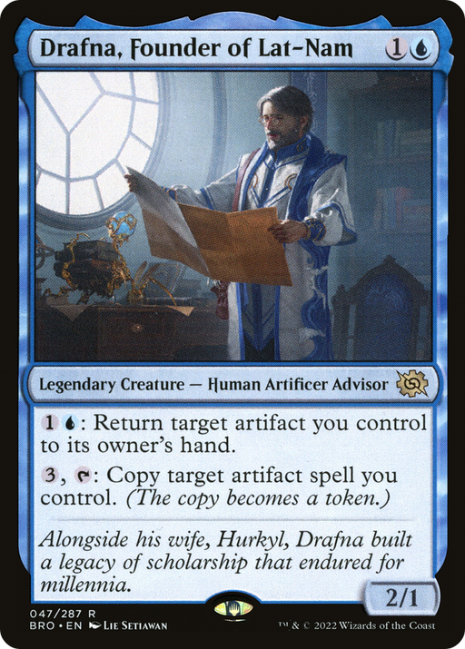 Drafna, Founder of Lat-Nam (BRO-047) [The Brothers' War] MTG Single Wizards of the Coast