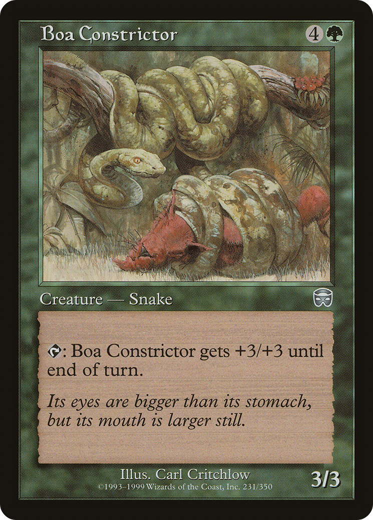 Boa Constrictor (MMQ-231) [Mercadian Masques] Foil MTG Single Wizards of the Coast