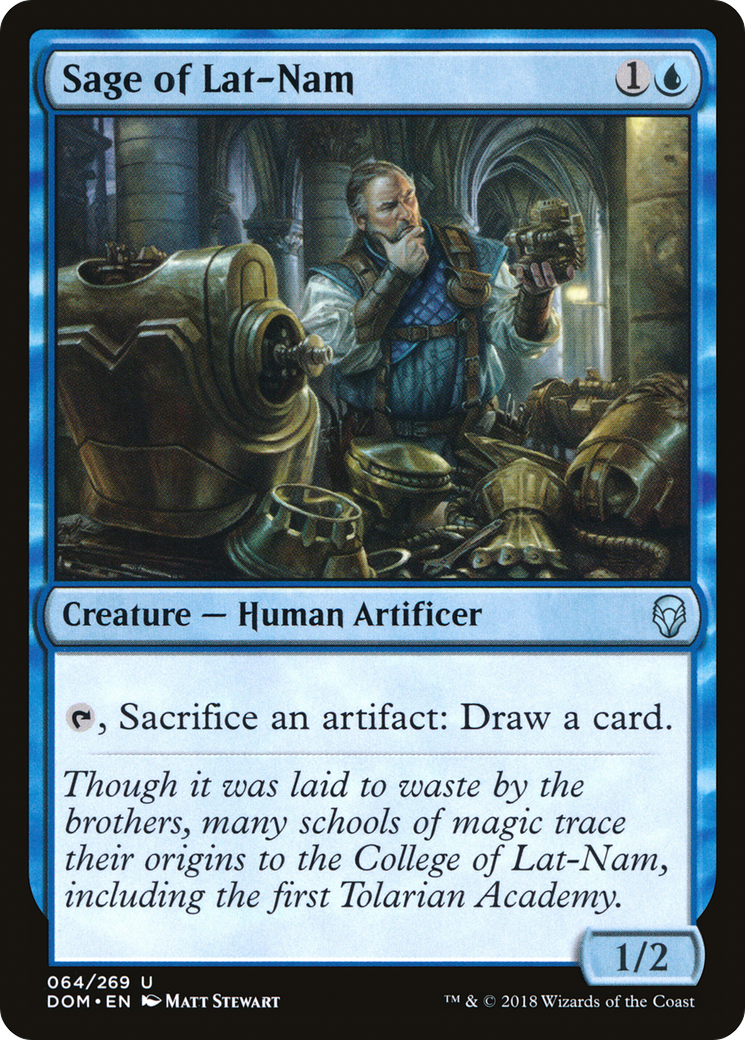 Sage of Lat-Nam (DOM-064) [Dominaria] Foil MTG Single Wizards of the Coast