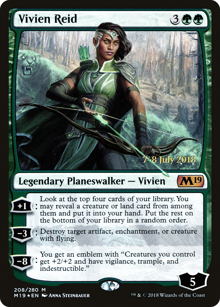 Vivien Reid (PRE-208) [Core Set 2019 Promos] Foil MTG Single Wizards of the Coast
