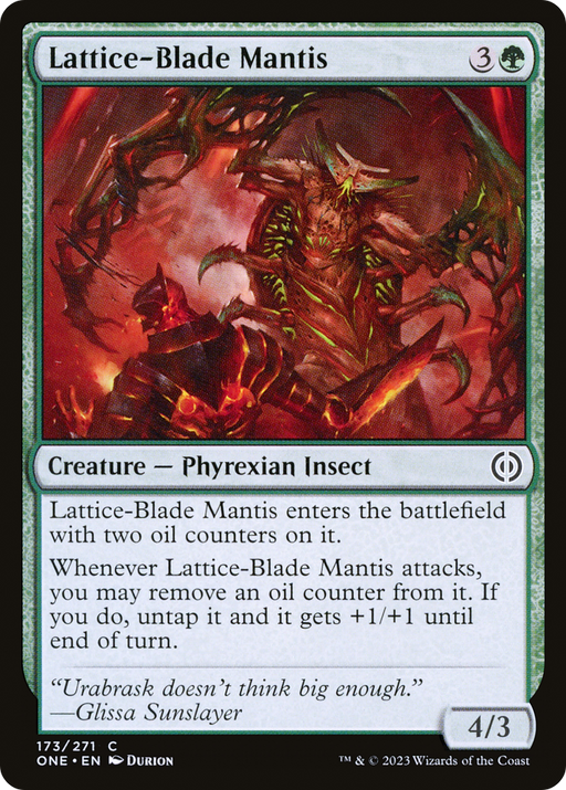 Lattice-Blade Mantis (ONE-173) [Phyrexia: All Will Be One] MTG Single Wizards of the Coast