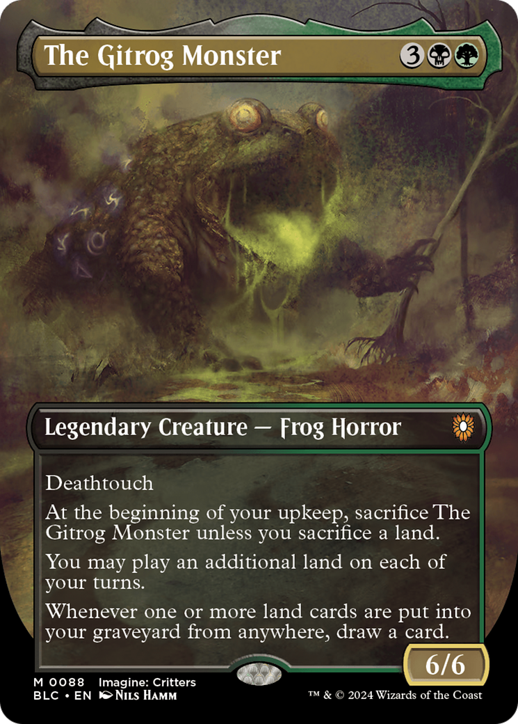 The Gitrog Monster (BLC-088) [Bloomburrow Commander] (Borderless) Foil MTG Single Wizards of the Coast