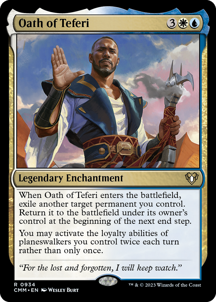 Oath of Teferi (CMM-934) [Commander Masters] MTG Single Wizards of the Coast
