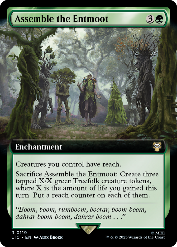 Assemble the Entmoot (LTC-119) [Tales of Middle-earth Commander] (Extended Art) Foil MTG Single Wizards of the Coast