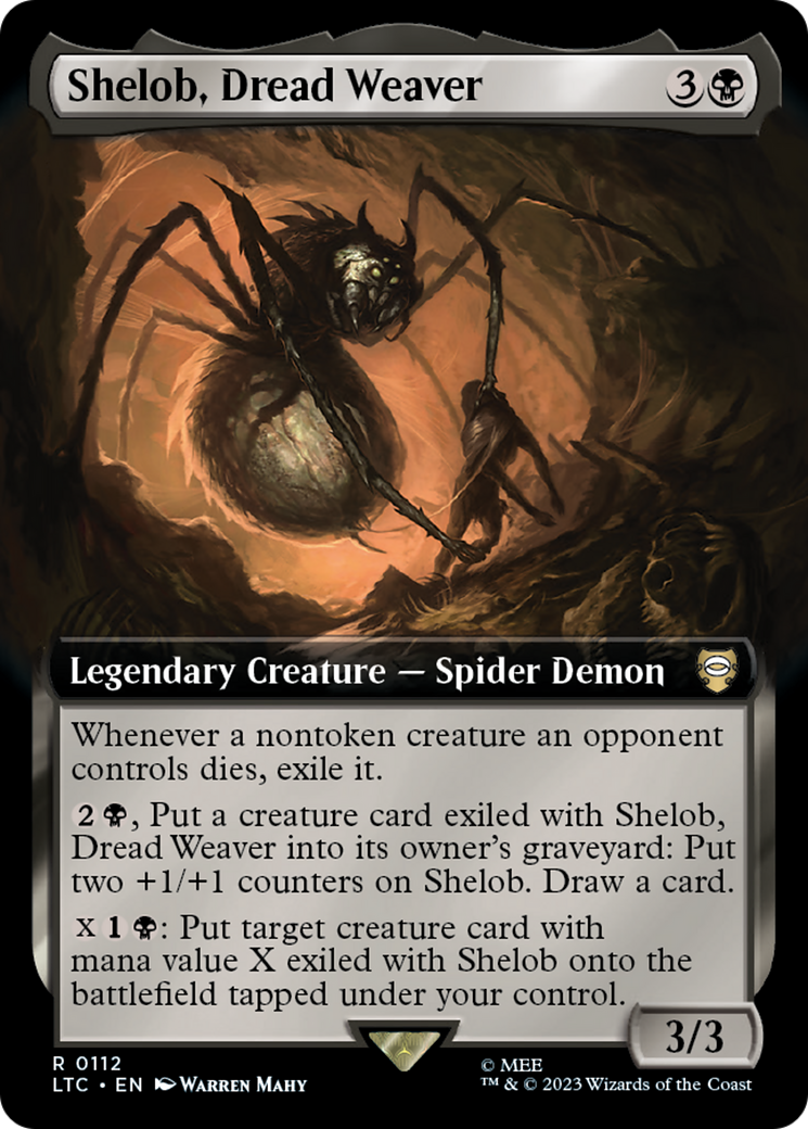Shelob, Dread Weaver (LTC-112) [Tales of Middle-earth Commander] (Extended Art) MTG Single Wizards of the Coast