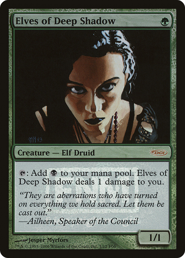 Elves of Deep Shadow (FNM-001) [Misc] Friday Night Magic 2006 Foil MTG Single Wizards of the Coast