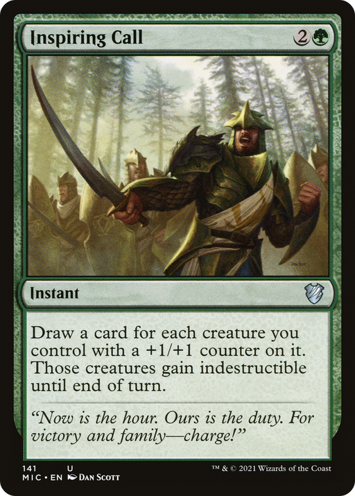 Inspiring Call (MIC-141) [Midnight Hunt Commander] MTG Single Wizards of the Coast