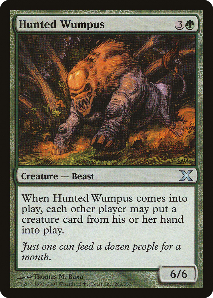 Hunted Wumpus (10E-269) [Tenth Edition] Foil MTG Single Wizards of the Coast