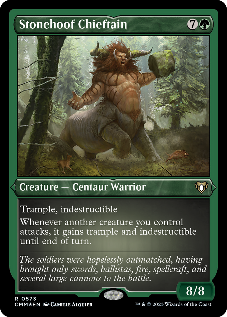 Stonehoof Chieftain (CMM-573) [Commander Masters] Etched Foil MTG Single Wizards of the Coast