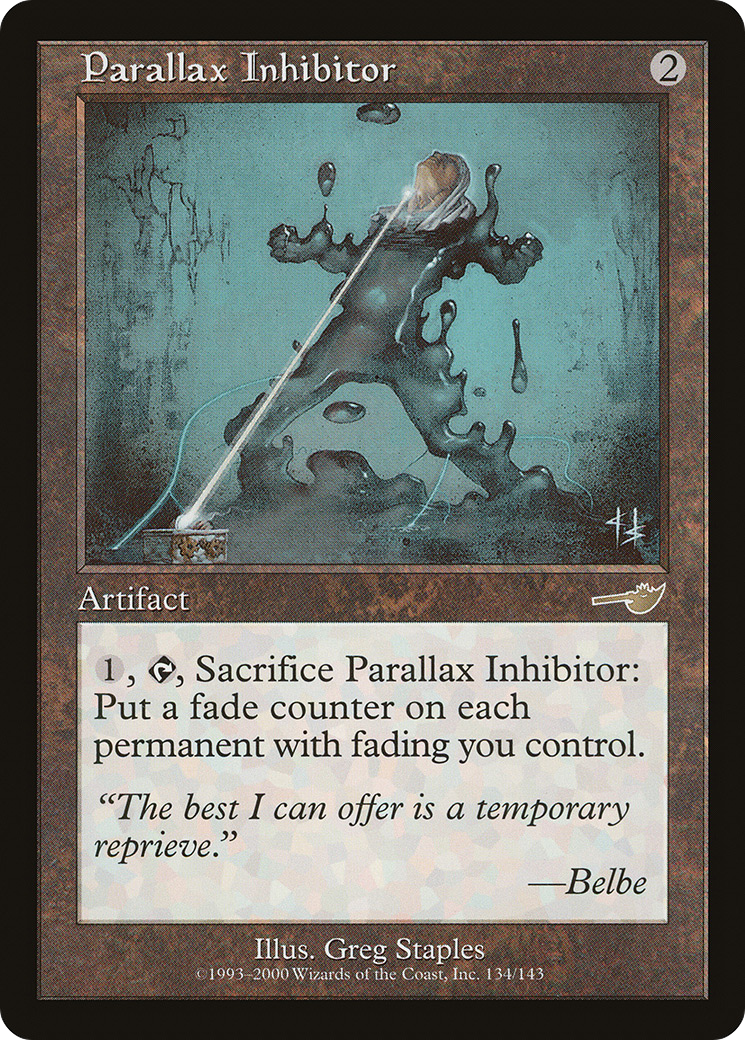 Parallax Inhibitor (NMS-134) [Nemesis] Foil MTG Single Wizards of the Coast