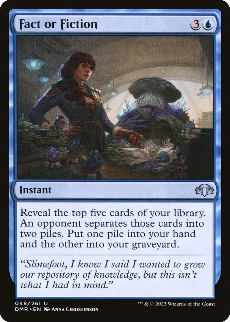 Fact or Fiction (DMR-048) [Dominaria Remastered] Foil MTG Single Wizards of the Coast