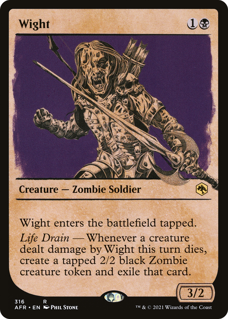 Wight (AFR-316) [Adventures in the Forgotten Realms] (Showcase) Foil MTG Single Wizards of the Coast