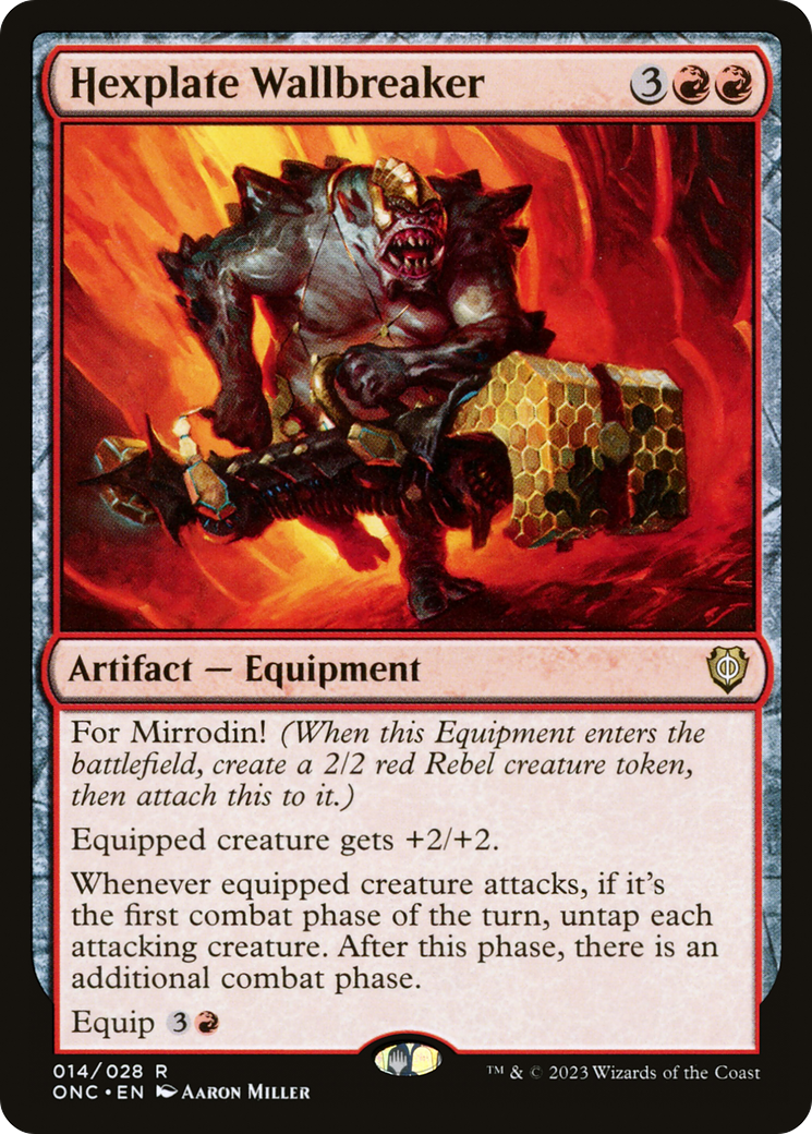 Hexplate Wallbreaker (ONC-014) [Phyrexia: All Will Be One Commander] MTG Single Wizards of the Coast