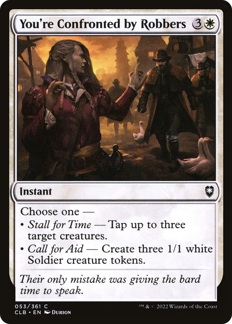 You're Confronted by Robbers (CLB-053) [Commander Legends: Battle for Baldur's Gate] MTG Single Wizards of the Coast