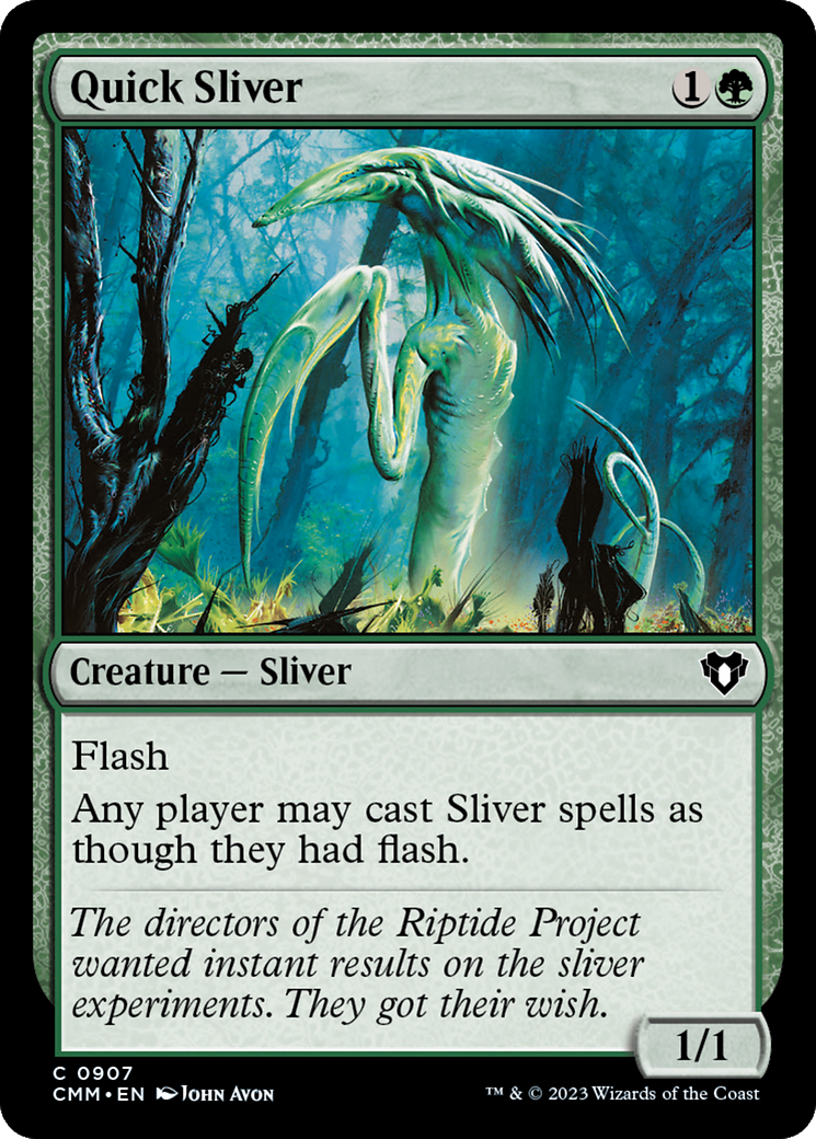 Quick Sliver (CMM-907) [Commander Masters] MTG Single Wizards of the Coast