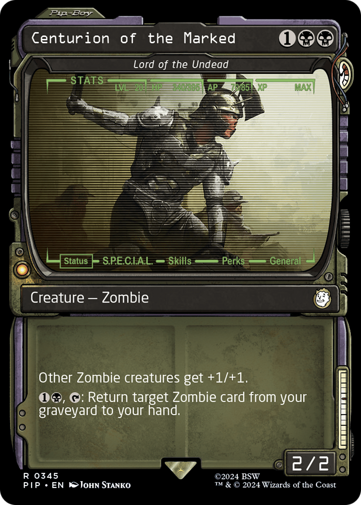 Centurion of the Marked - Lord of the Undead (PIP-345) [Fallout] (Showcase) Foil MTG Single Wizards of the Coast