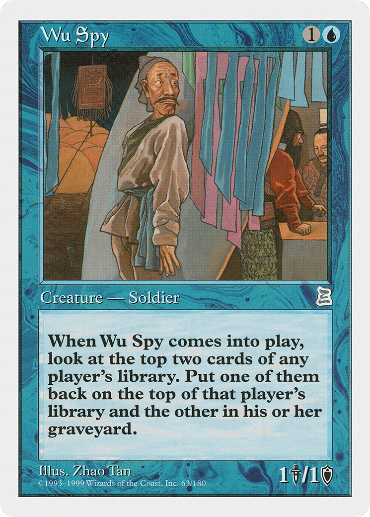 Wu Spy (PTK-063) [Oldschool] Portal Three Kingdoms MTG Single Wizards of the Coast