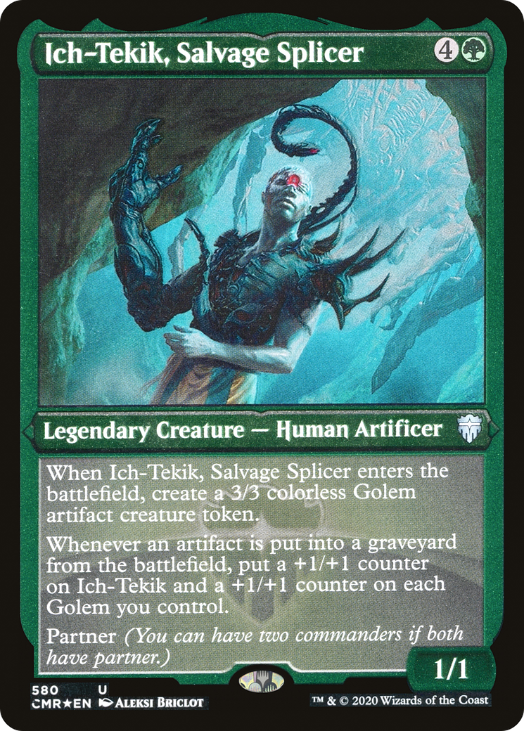 Ich-Tekik, Salvage Splicer (Foil Etched) (CMR-580) [Commander Legends] Foil MTG Single Wizards of the Coast