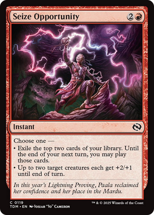 Seize Opportunity (TDM-119) [Tarkir: Dragonstorm] Foil MTG Single Wizards of the Coast