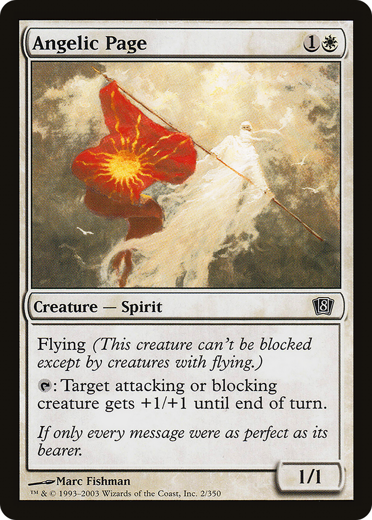 Angelic Page (8ED-002) [8th Edition] MTG Single Wizards of the Coast