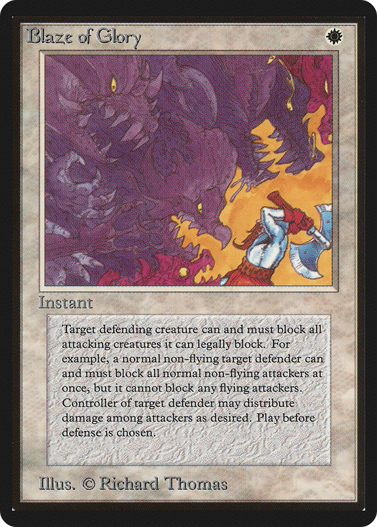 Blaze of Glory (LEB-) [Oldschool] Limited Edition Beta MTG Single Wizards of the Coast