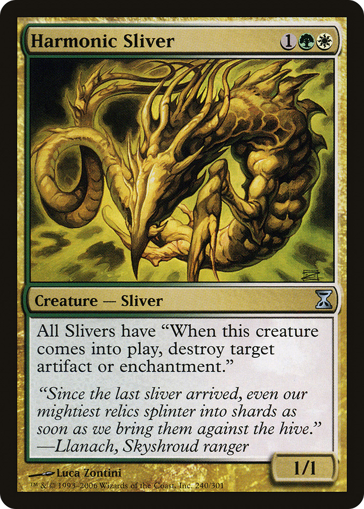 Harmonic Sliver (TSP-240) [Time Spiral] MTG Single Wizards of the Coast