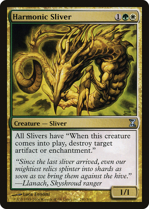 Harmonic Sliver (TSP-240) [Time Spiral] MTG Single Wizards of the Coast