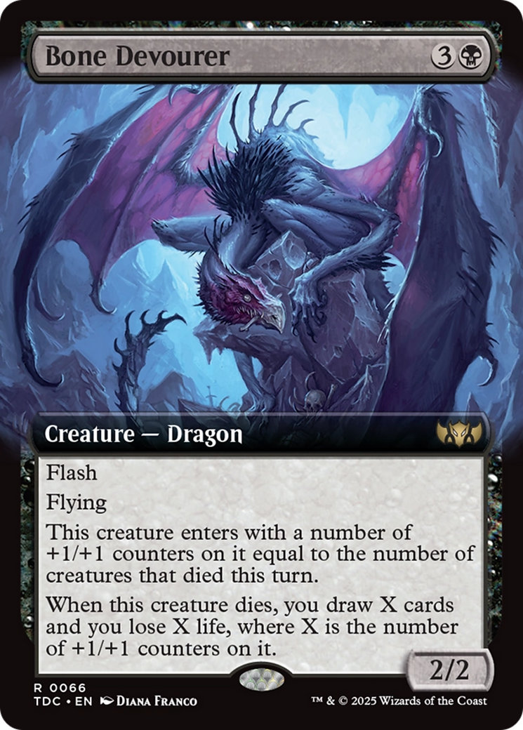 Bone Devourer (TDC-066) [Commander: Tarkir: Dragonstorm] (Extended Art) MTG Single Wizards of the Coast