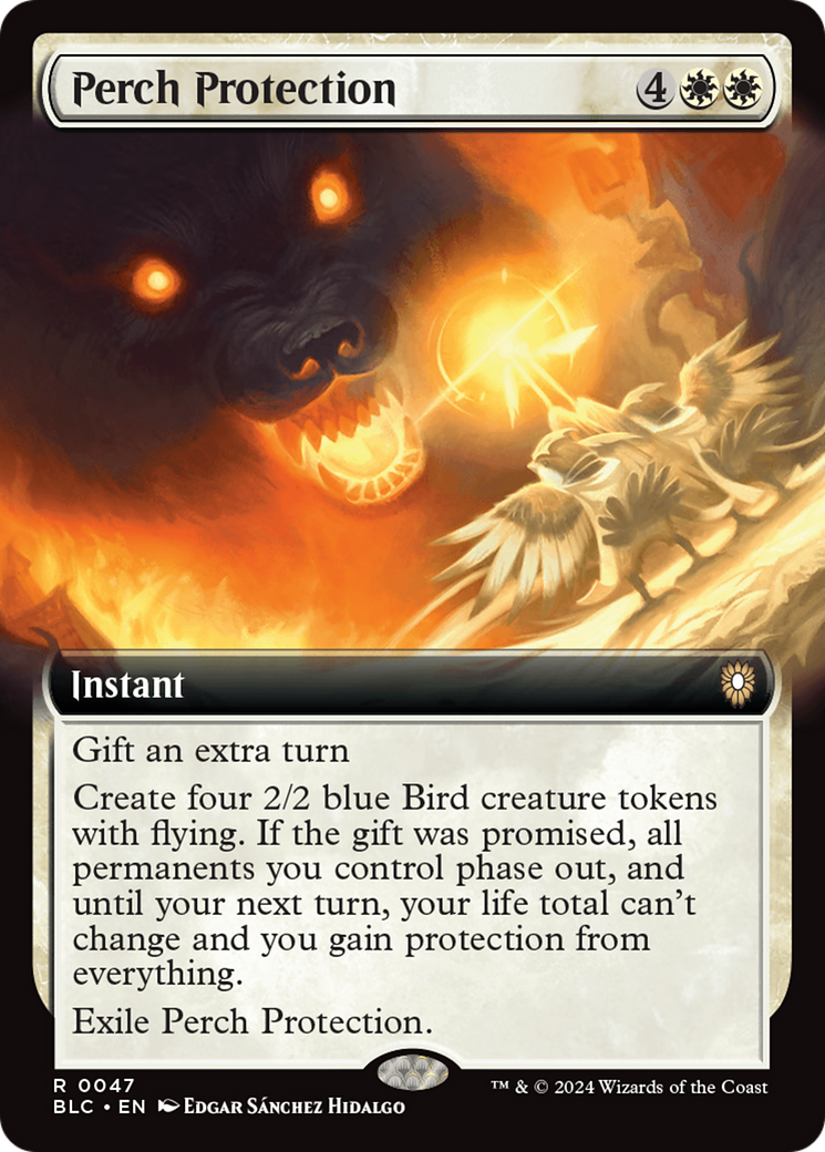 Perch Protection (BLC-047) [Bloomburrow Commander] (Extended Art) MTG Single Wizards of the Coast