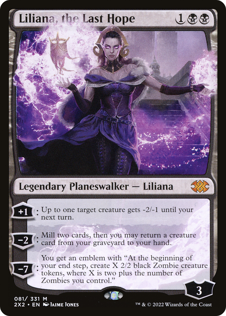 Liliana, the Last Hope (2X2-081) [Double Masters 2022] Foil MTG Single Wizards of the Coast