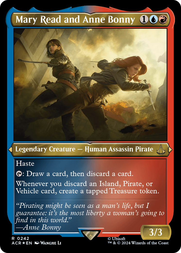 Mary Read and Anne Bonny (ACR-242) [Assassin's Creed] Etched Foil MTG Single Wizards of the Coast