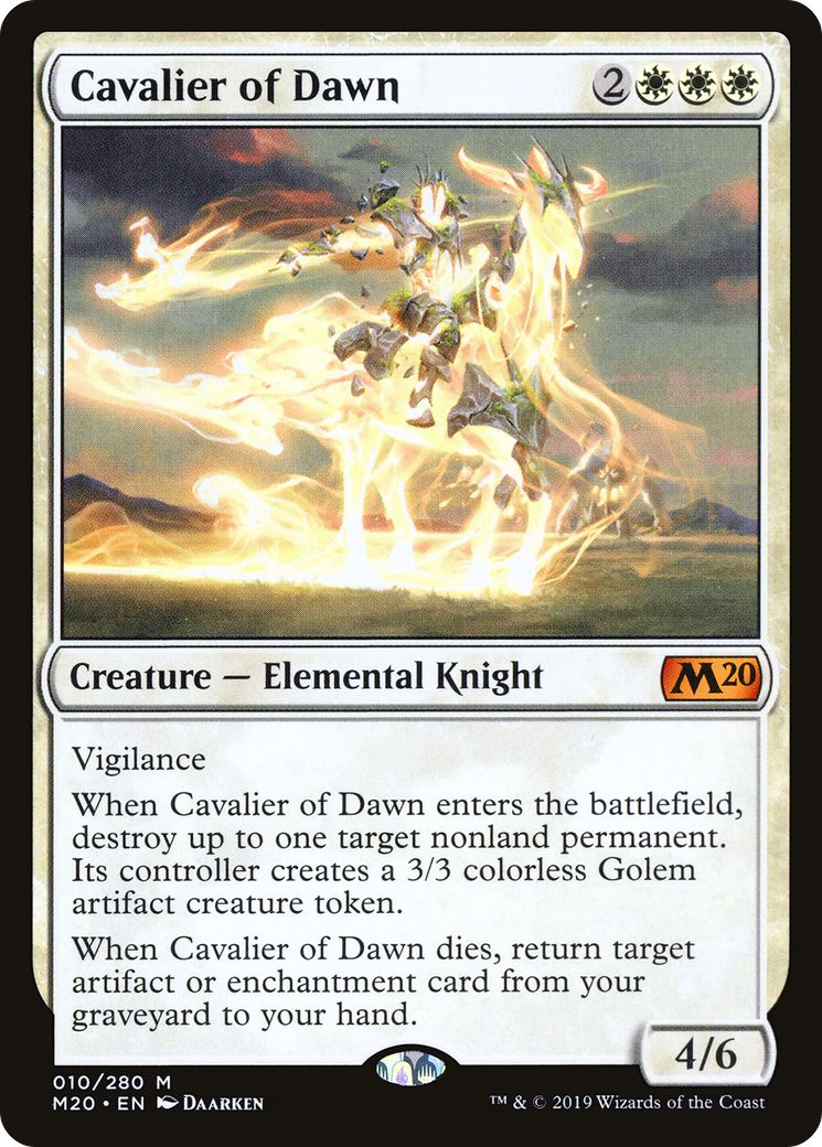 Cavalier of Dawn (M20-010) [Core Set 2020] MTG Single Wizards of the Coast