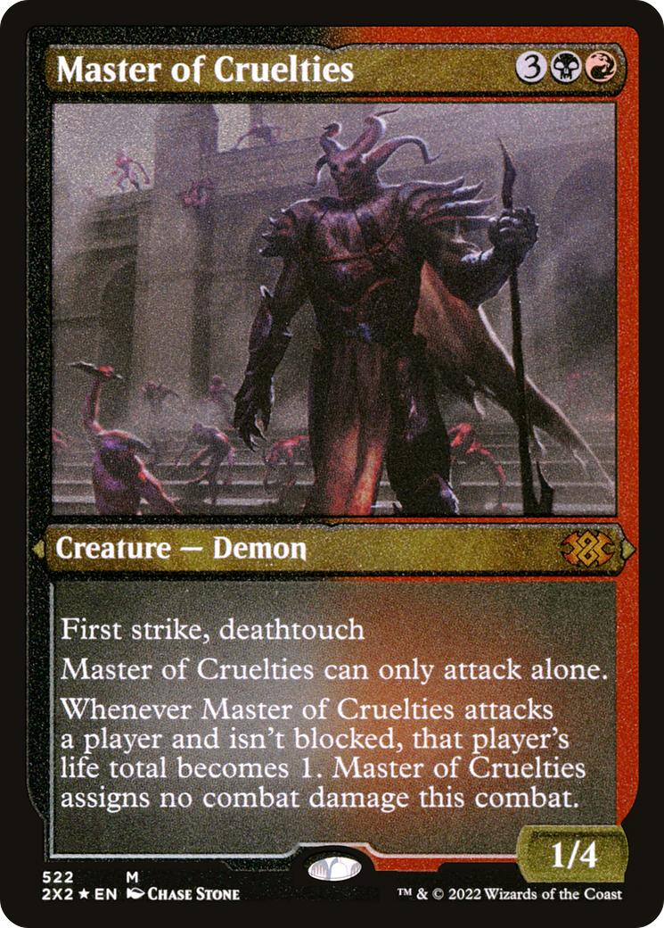 Master of Cruelties (Foil Etched) (2X2-522) [Double Masters 2022] Foil MTG Single Wizards of the Coast