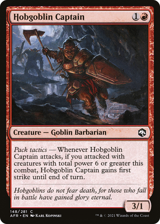 Hobgoblin Captain (AFR-148) [Adventures in the Forgotten Realms] MTG Single Wizards of the Coast