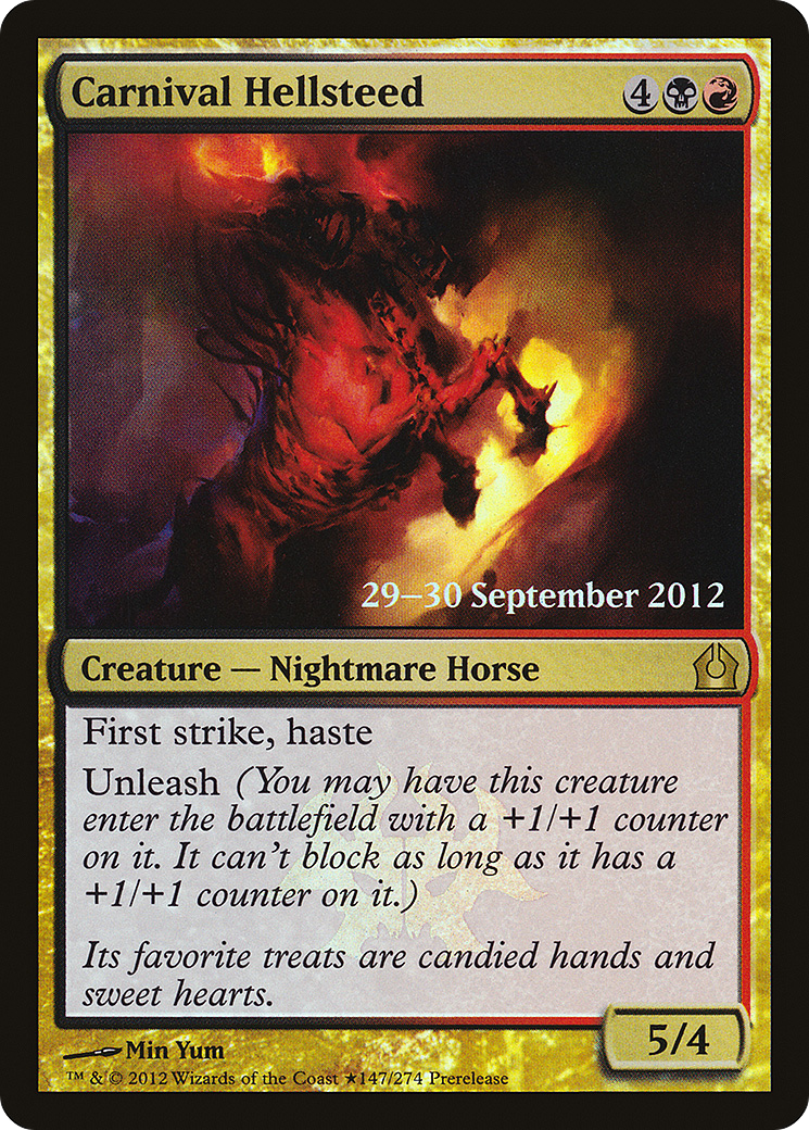 Carnival Hellsteed (PRE-147★) [Return to Ravnica Promos] Foil MTG Single Wizards of the Coast