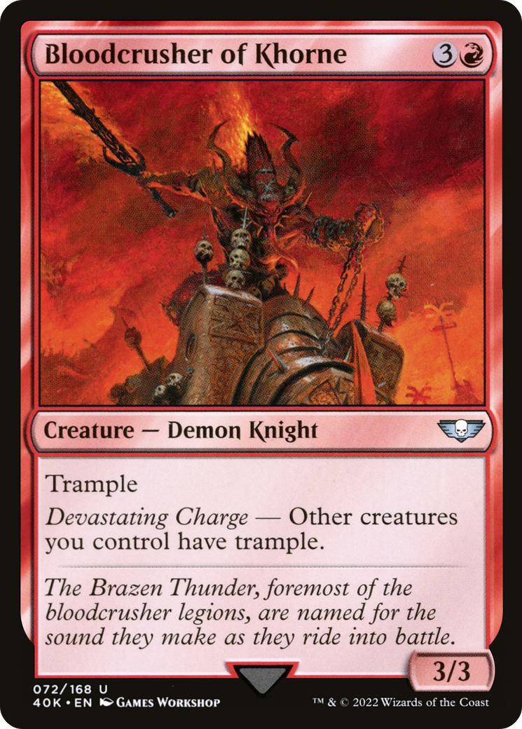 Bloodcrusher of Khorne (40K-072) [Warhammer 40,000 Commander] MTG Single Wizards of the Coast