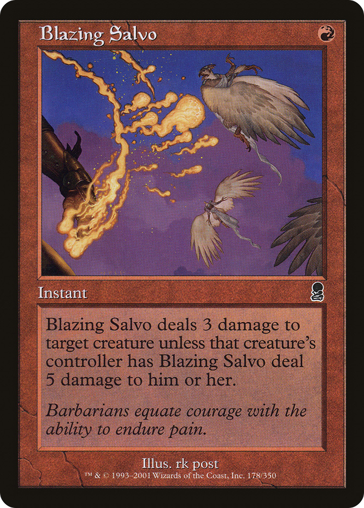 Blazing Salvo (ODY-178) [Odyssey] MTG Single Wizards of the Coast