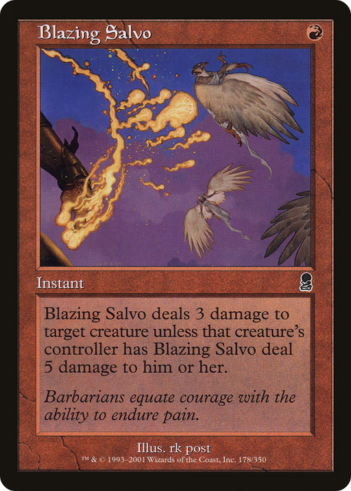 Blazing Salvo (ODY-178) [Odyssey] MTG Single Wizards of the Coast