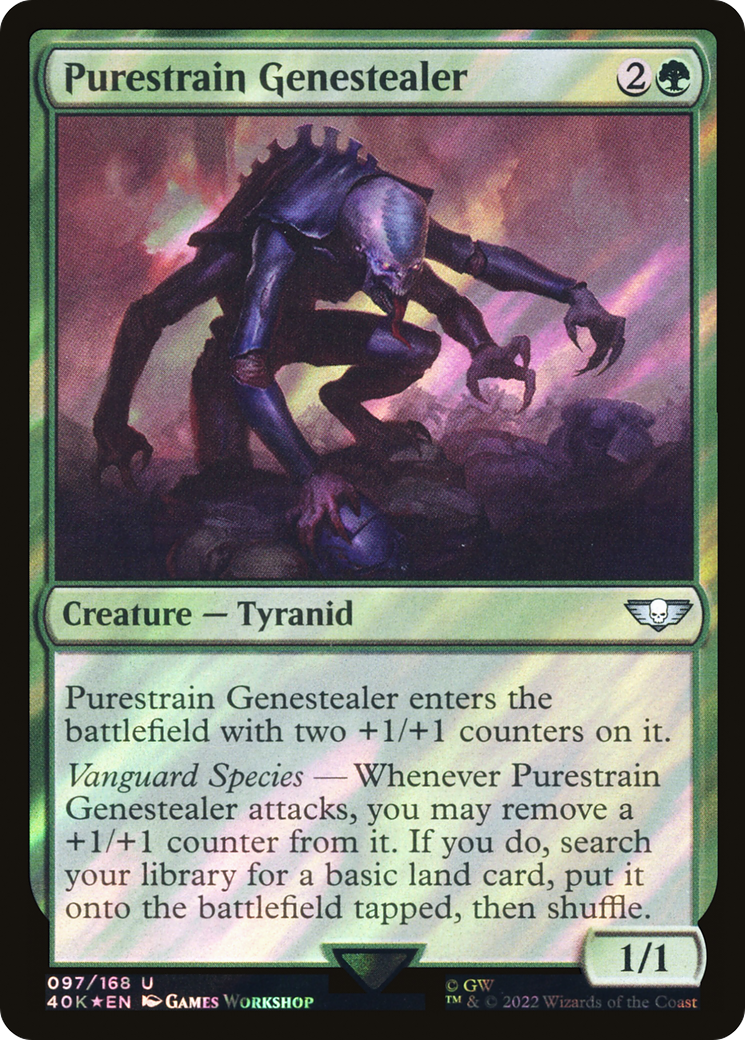 Purestrain Genestealer (40K-97★) [Warhammer 40,000 Commander] Foil MTG Single Wizards of the Coast