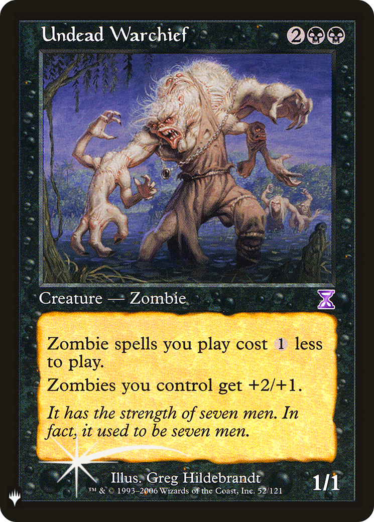 Undead Warchief (LIST-TSB-52) [The List] Foil MTG Single Magic: The Gathering