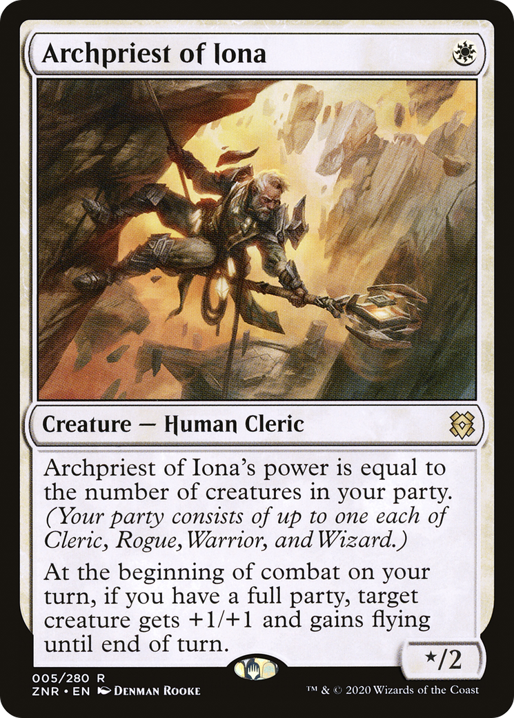 Archpriest of Iona (ZNR-005) [Zendikar Rising] Foil MTG Single Wizards of the Coast