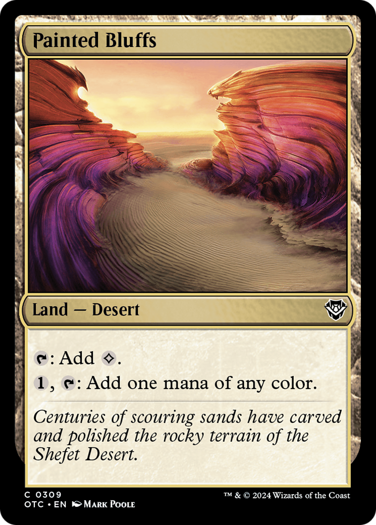 Painted Bluffs (OTC-309) [Outlaws of Thunder Junction Commander] MTG Single Wizards of the Coast