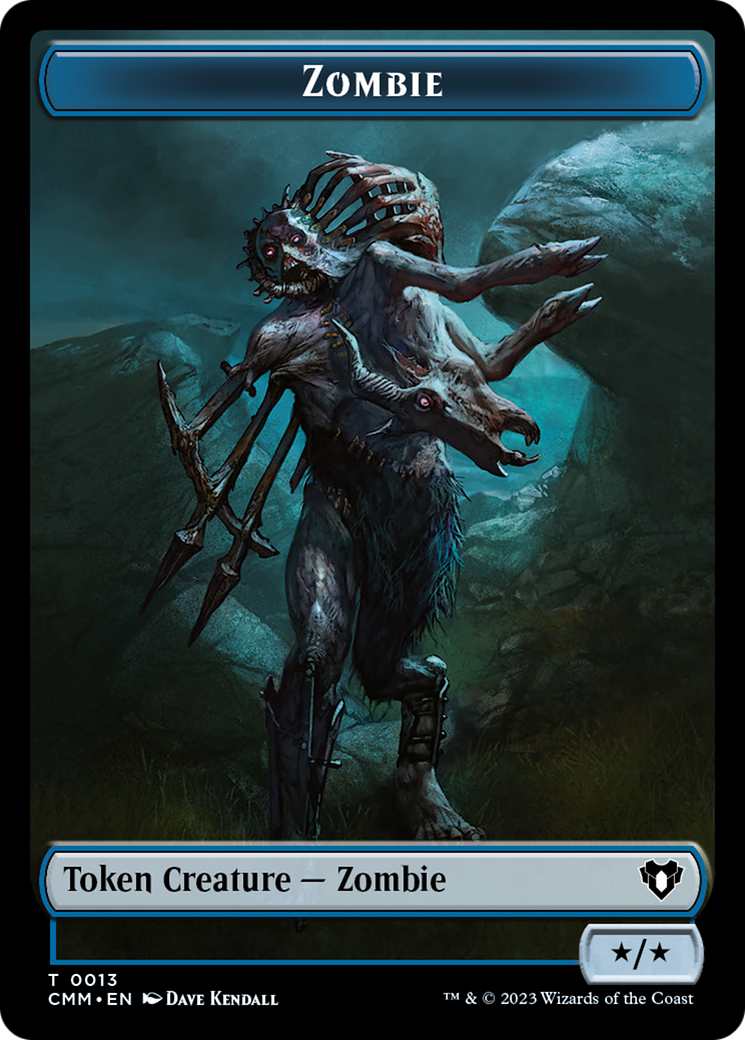 Zombie (TCMM-013) [Tokens] Commander Masters Tokens Foil MTG Single Wizards of the Coast