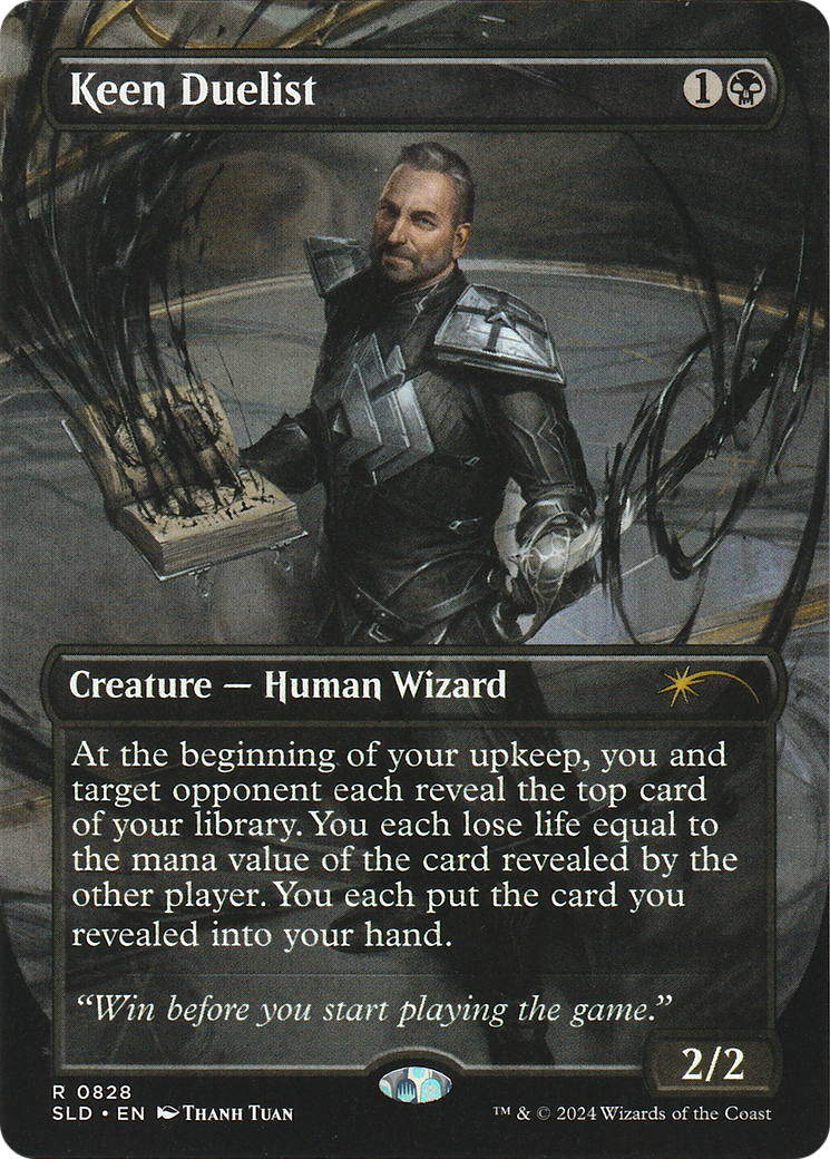 Keen Duelist (SLD-828) [Secret Lair] Drop (Borderless) Foil MTG Single Wizards of the Coast