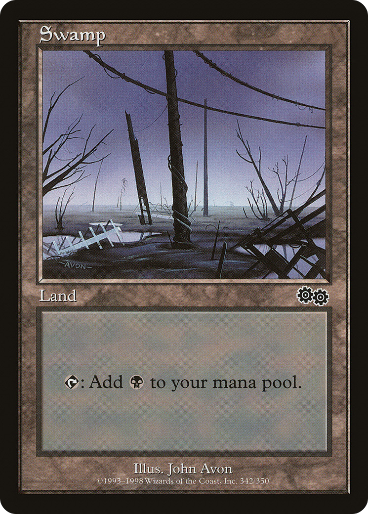 Swamp (USG-342) [Urza's Saga] MTG Single Wizards of the Coast