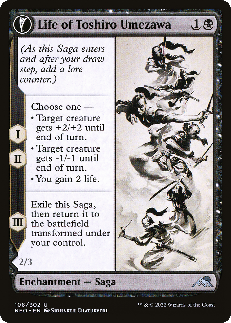 Life of Toshiro Umezawa // Memory of Toshiro (NEO-108) [Kamigawa: Neon Dynasty] Foil MTG Single Wizards of the Coast