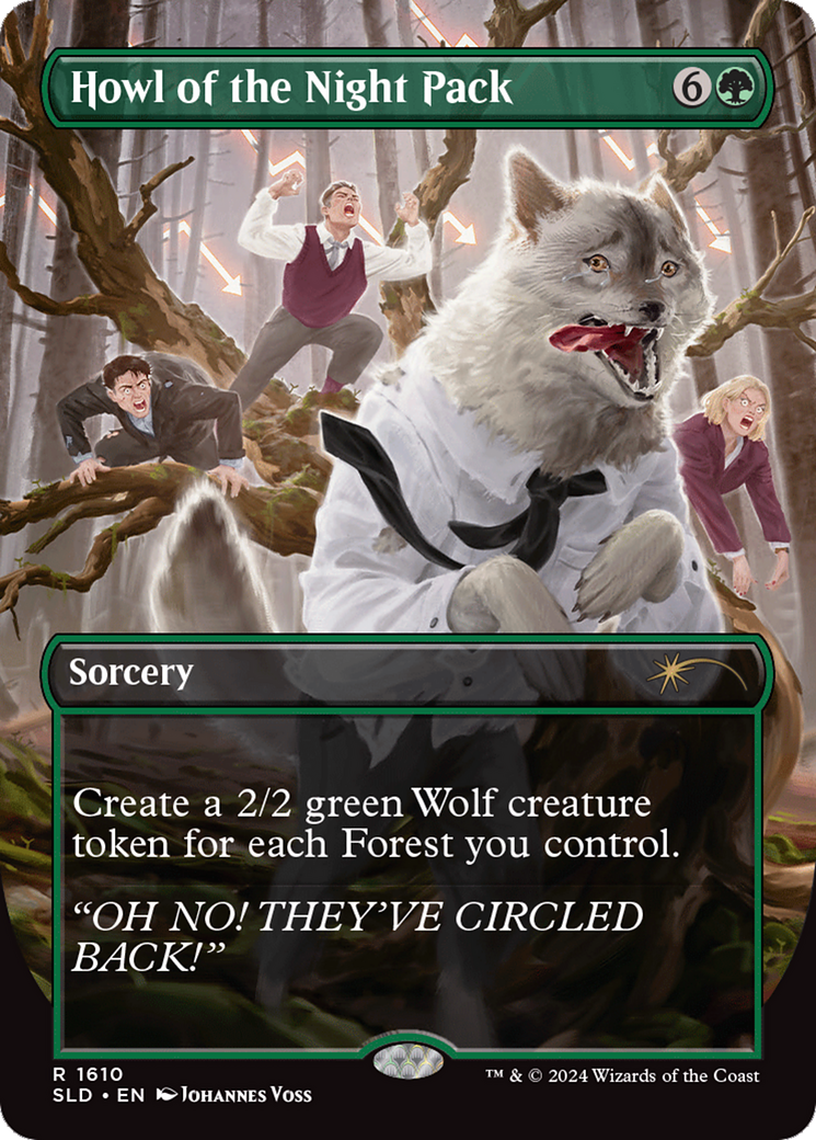 Howl of the Night Pack (SLD-1610) [Secret Lair] Drop (Borderless) Foil MTG Single Wizards of the Coast