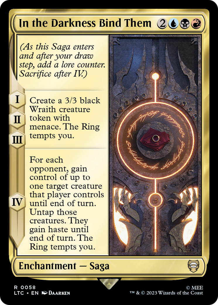 In the Darkness Bind Them (LTC-058) [Tales of Middle-earth Commander] MTG Single Wizards of the Coast