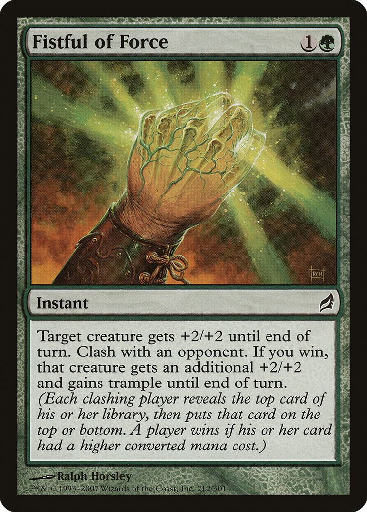 Fistful of Force (LRW-212) [Lorwyn] MTG Single Wizards of the Coast