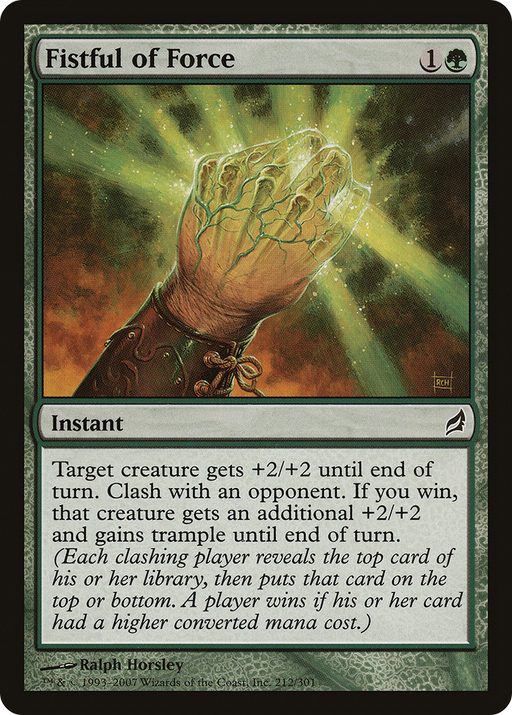 Fistful of Force (LRW-212) [Lorwyn] MTG Single Wizards of the Coast